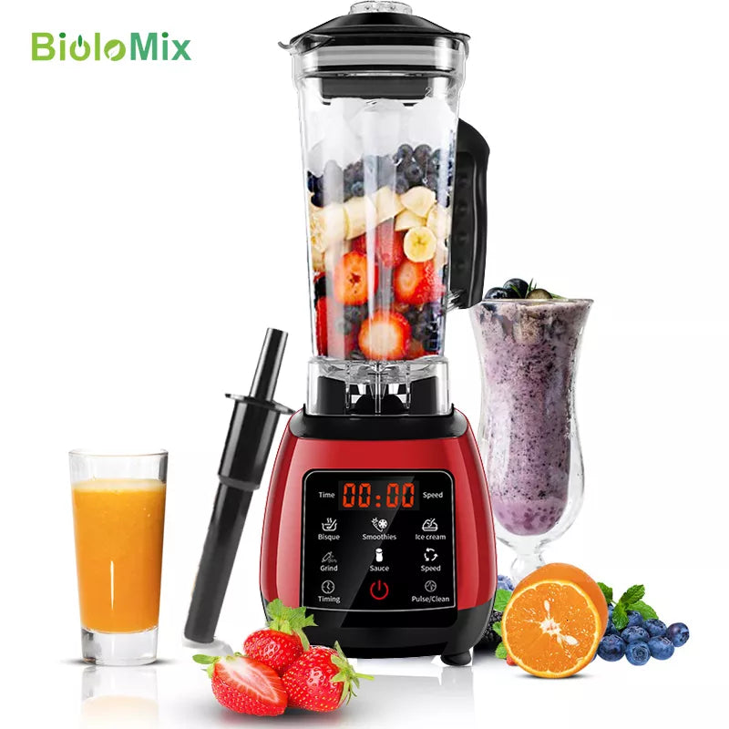 Biolomix Juicer BPA FREE High Power Digital Touchscreen Automatically Program 3HP Mixer Food Processor Smoothie Blender